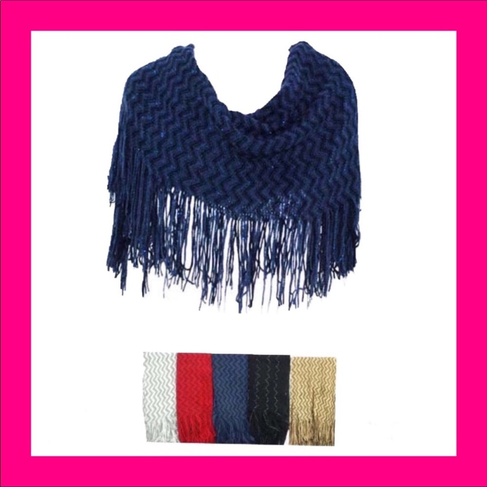 2/$18 Gold fringe scarf